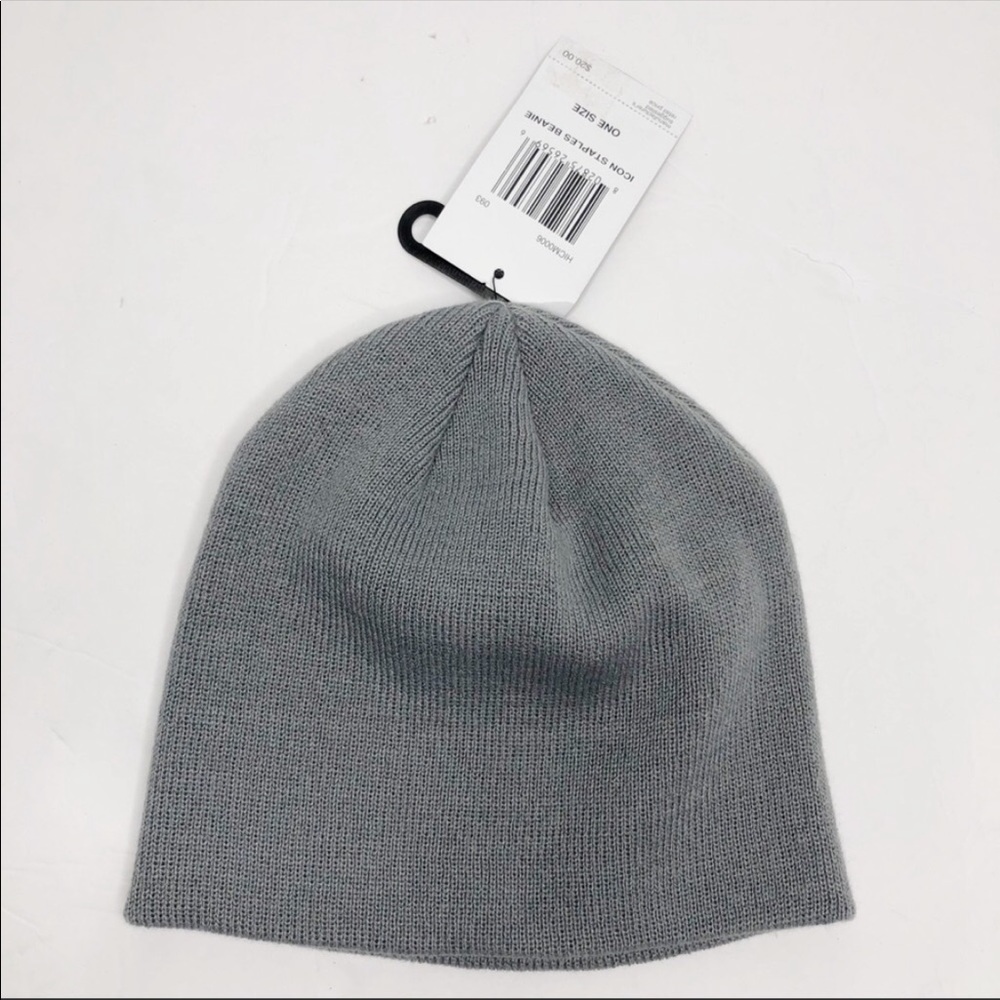Hurley NEW Mens Icon Staples Beanie Gray White Scully Winter Knit - Picture 4 of 8